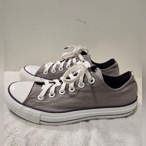 Converse All Stars Sneaker Gray With Muti Colored Strips Low-Top  Classic Canvas